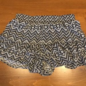 Girls shorts with tribal/ geometric pattern